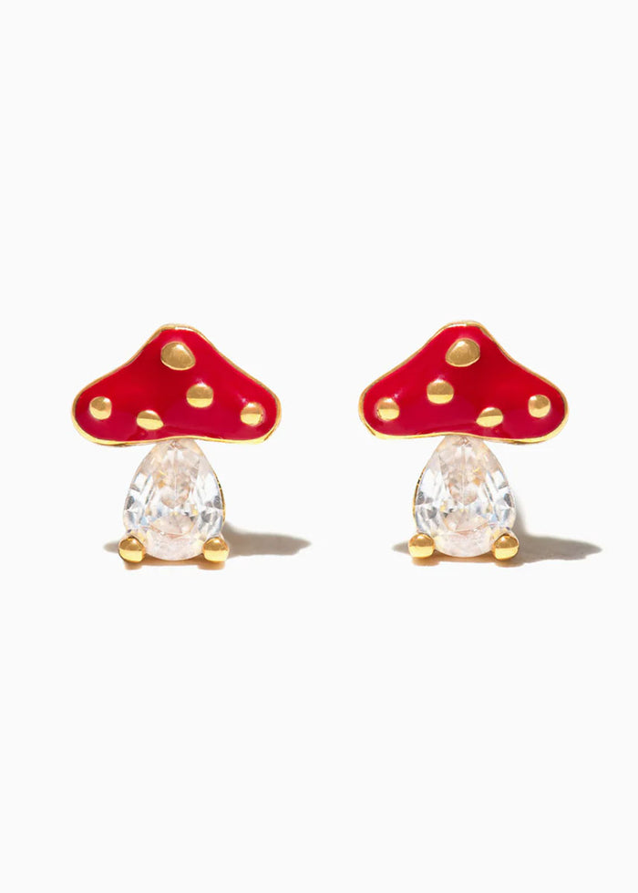 Magical Mushroom Studs - Gold