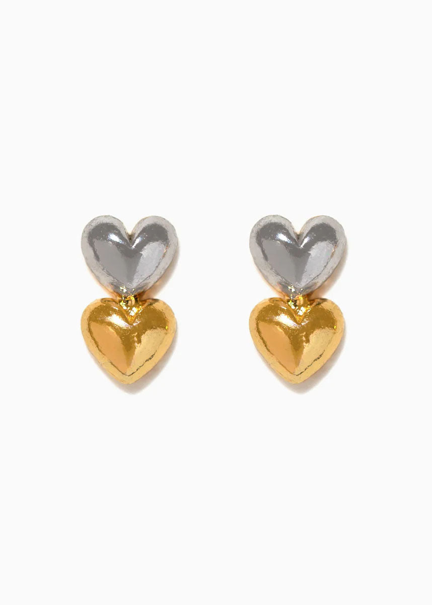 With Love Two-Tone Studs