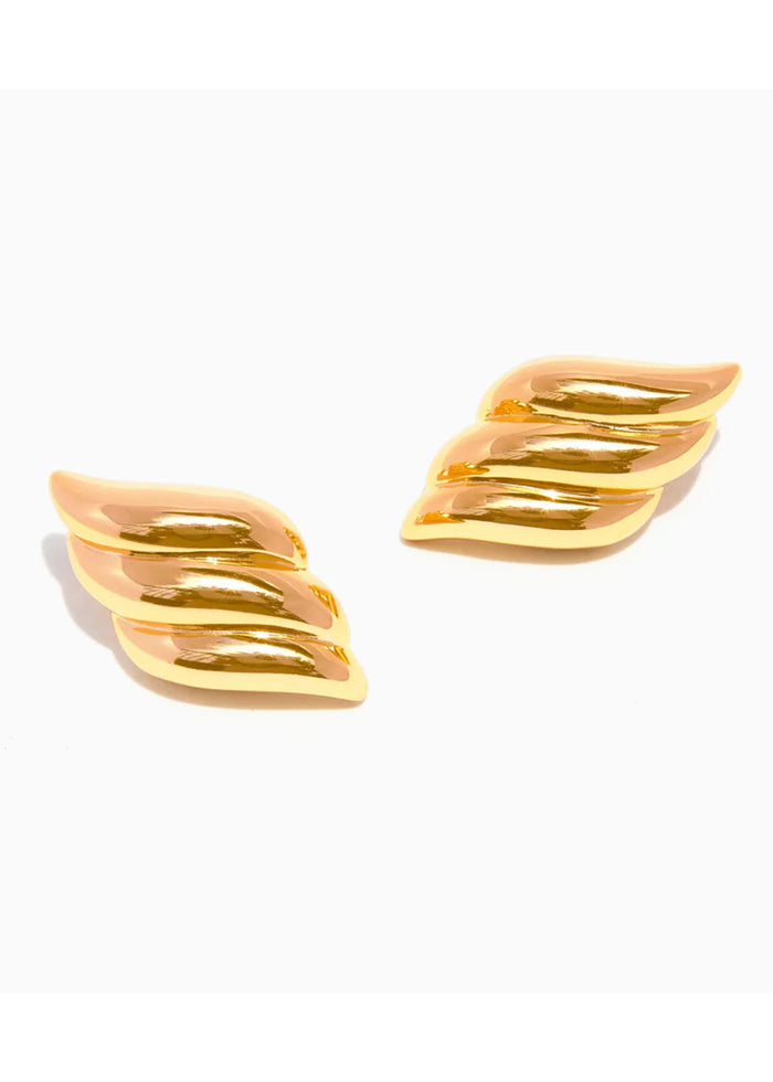 Ripple Effect Earrings - Gold