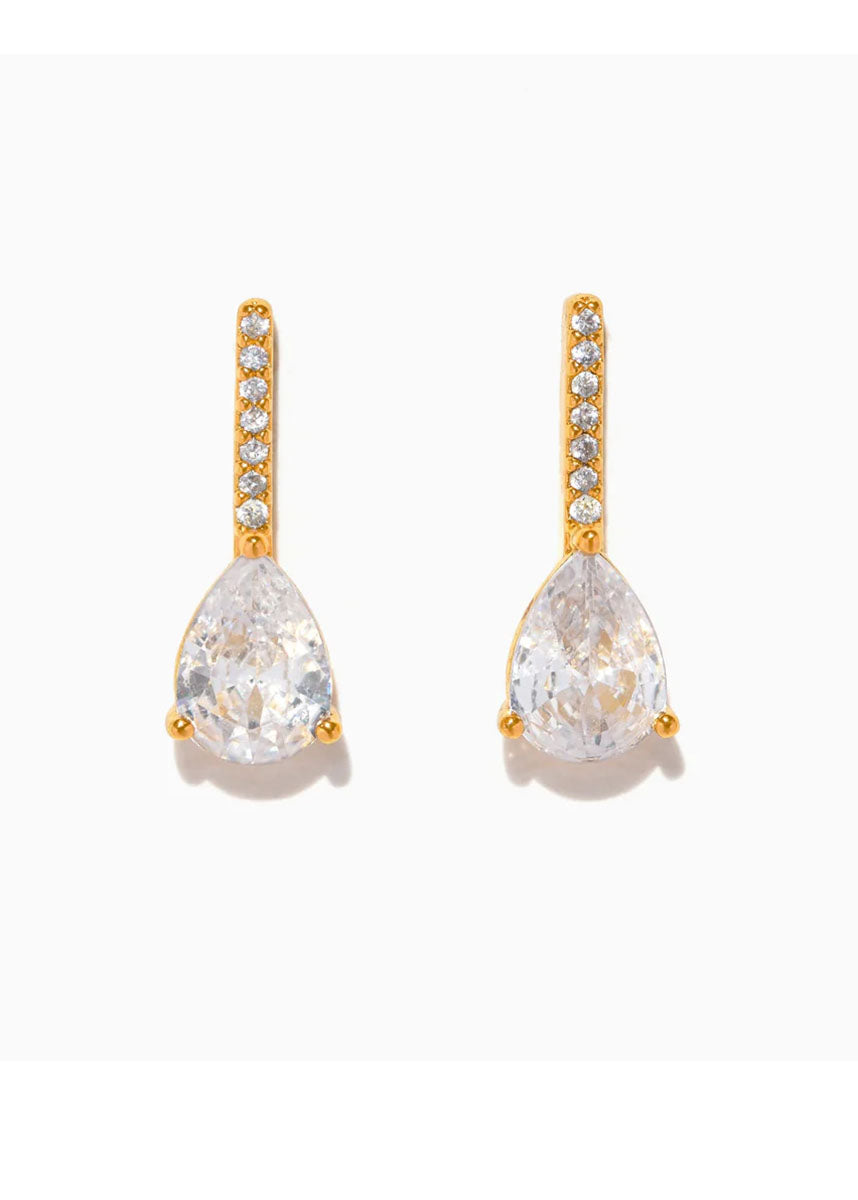Cape May Pear Studs - Gold
