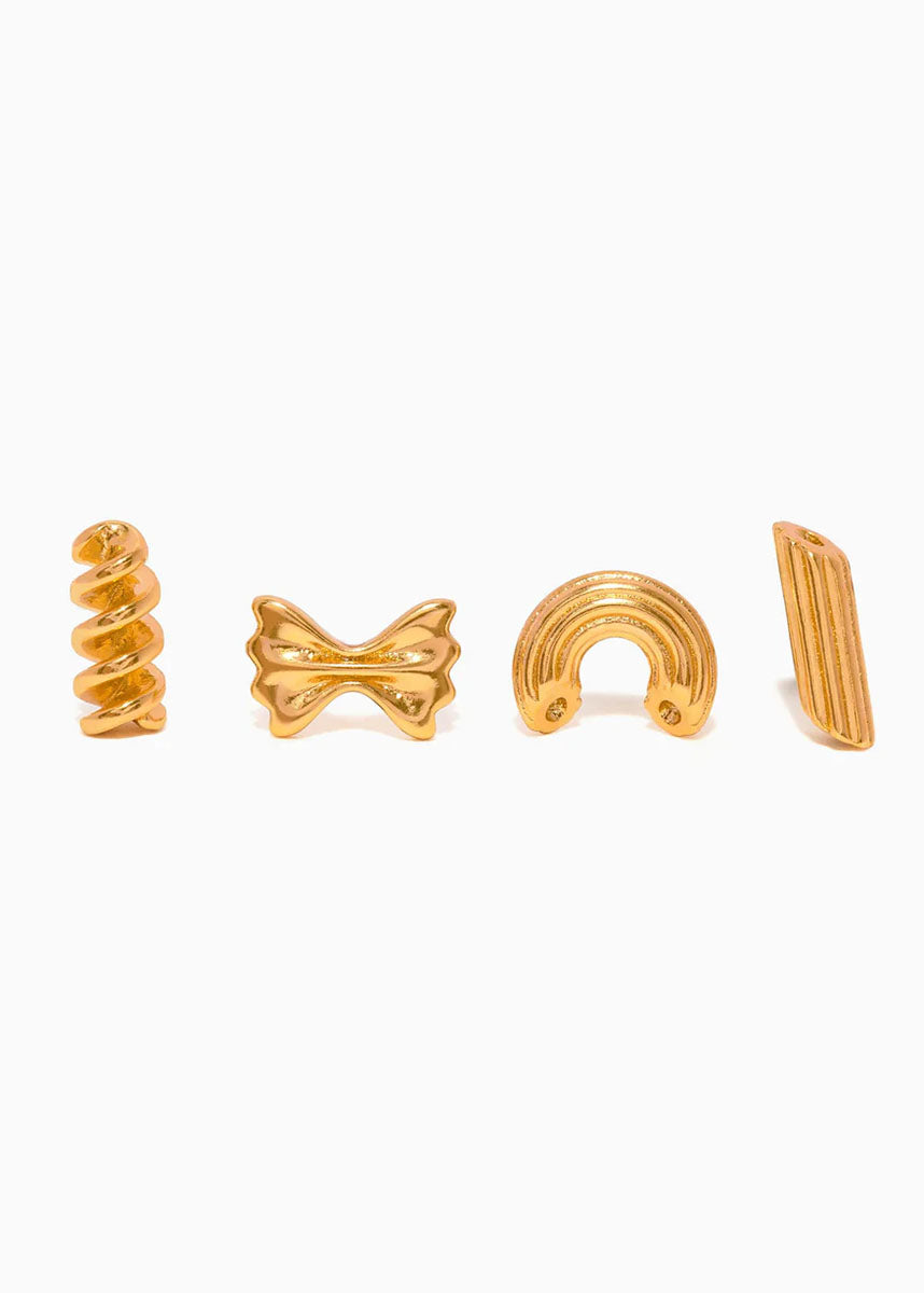 Al Dente Pasta Stud Set - Gold