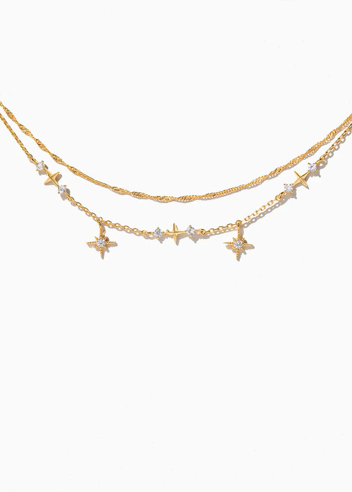 Wandering Stars Necklace - Gold
