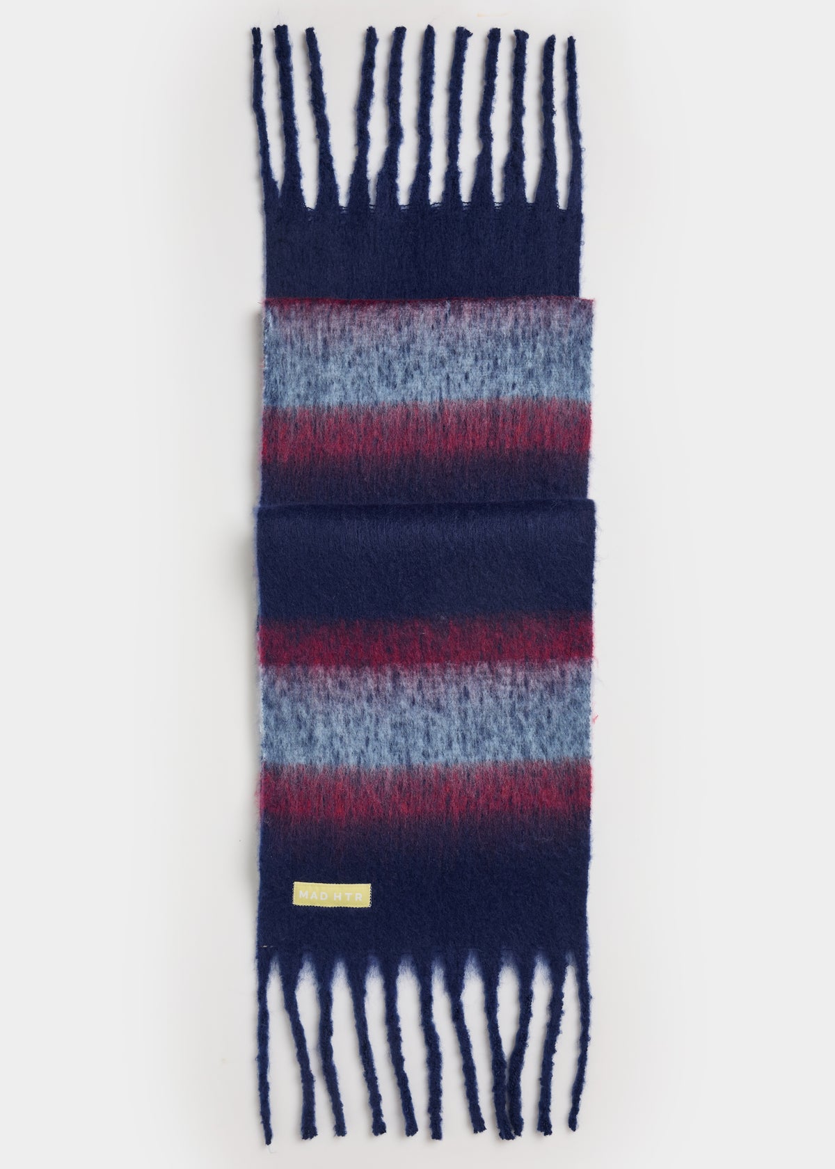 MAD HTR Oversized Blanket Scarf - Navy Multi Stripe