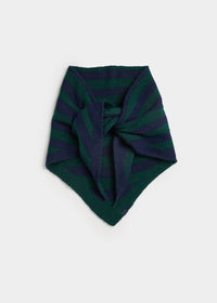 MAD HTR Triangle Scarf - Navy & Green