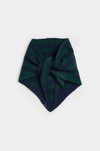 MAD HTR Triangle Scarf - Navy & Green
