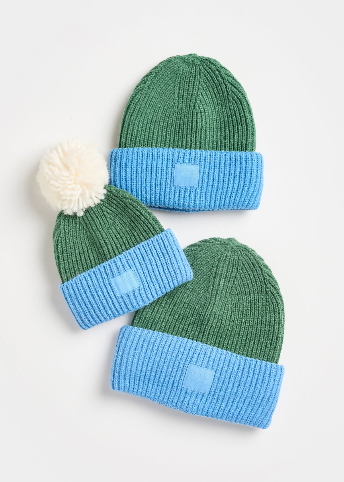 MAD HTR Two-Tone Beanie - Infant - Green & Blue