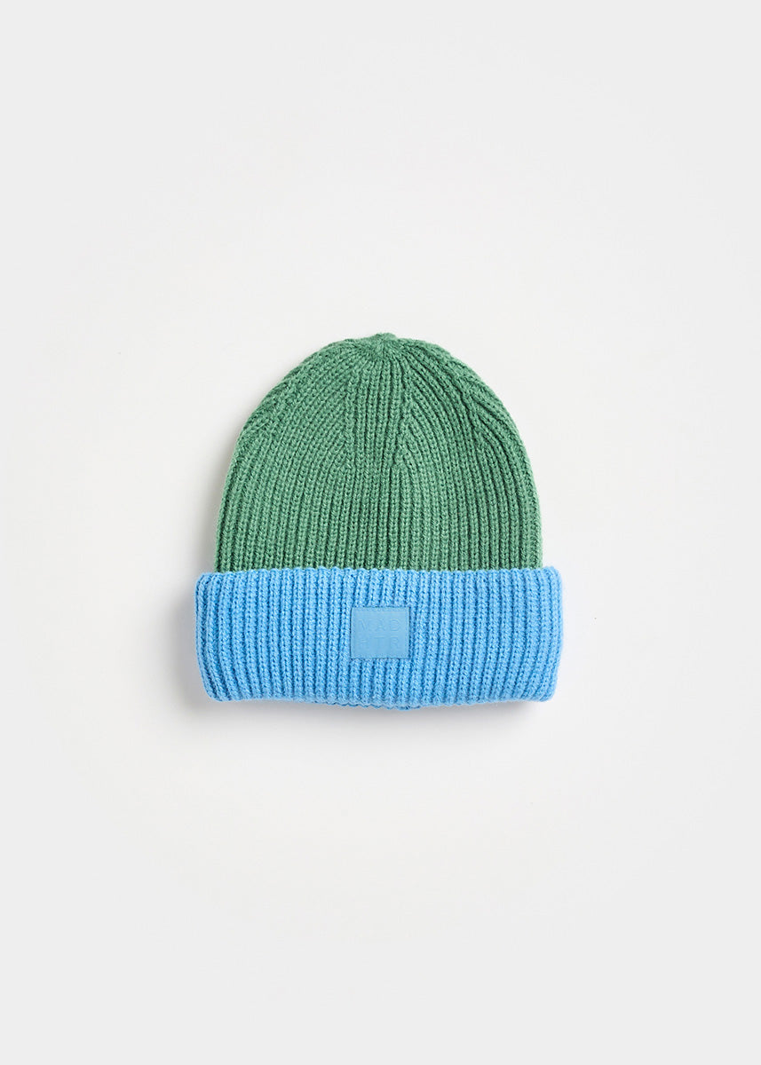 MAD HTR Two-Tone Beanie - Toddler - Green & Blue