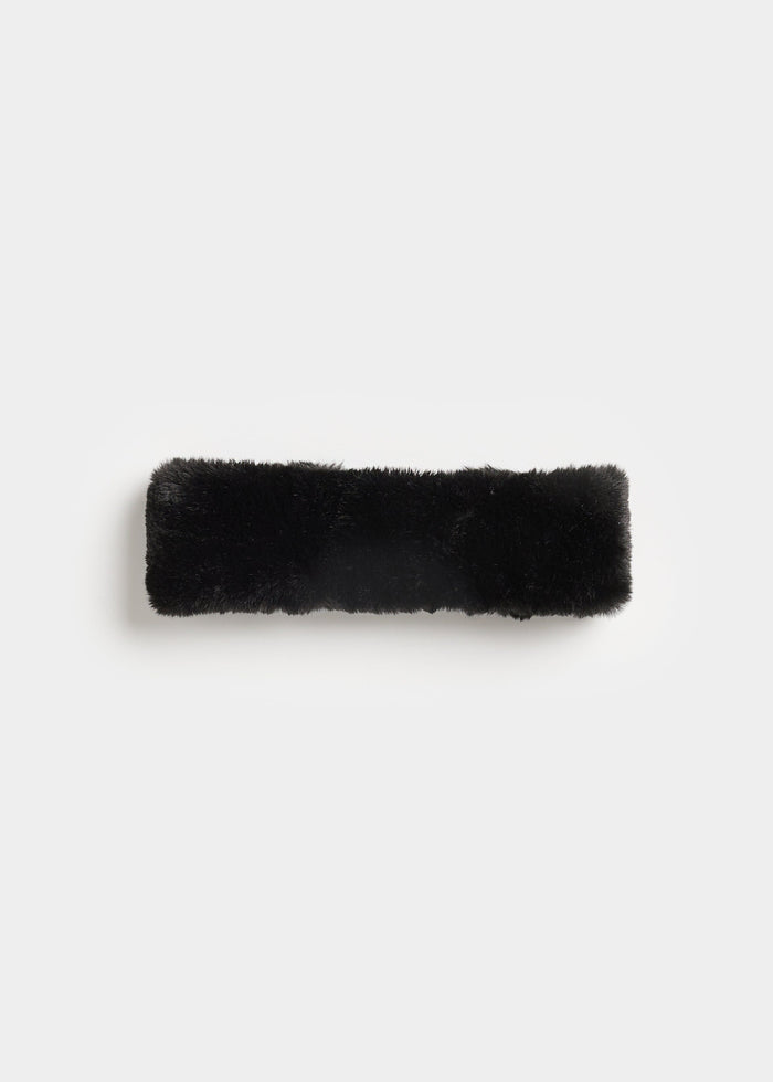 MAD HTR Faux Fur Headband - Black