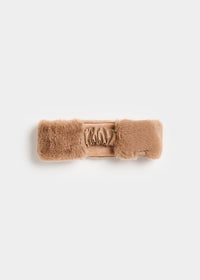 MAD HTR Faux Fur Headband - Taupe