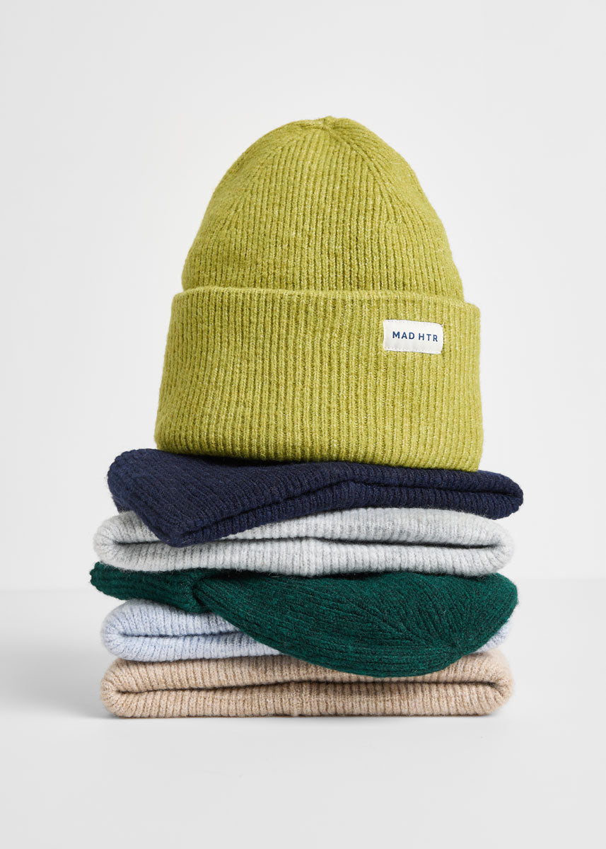 MAD HTR Heather Knit Beanie - Adult - Heather Blue