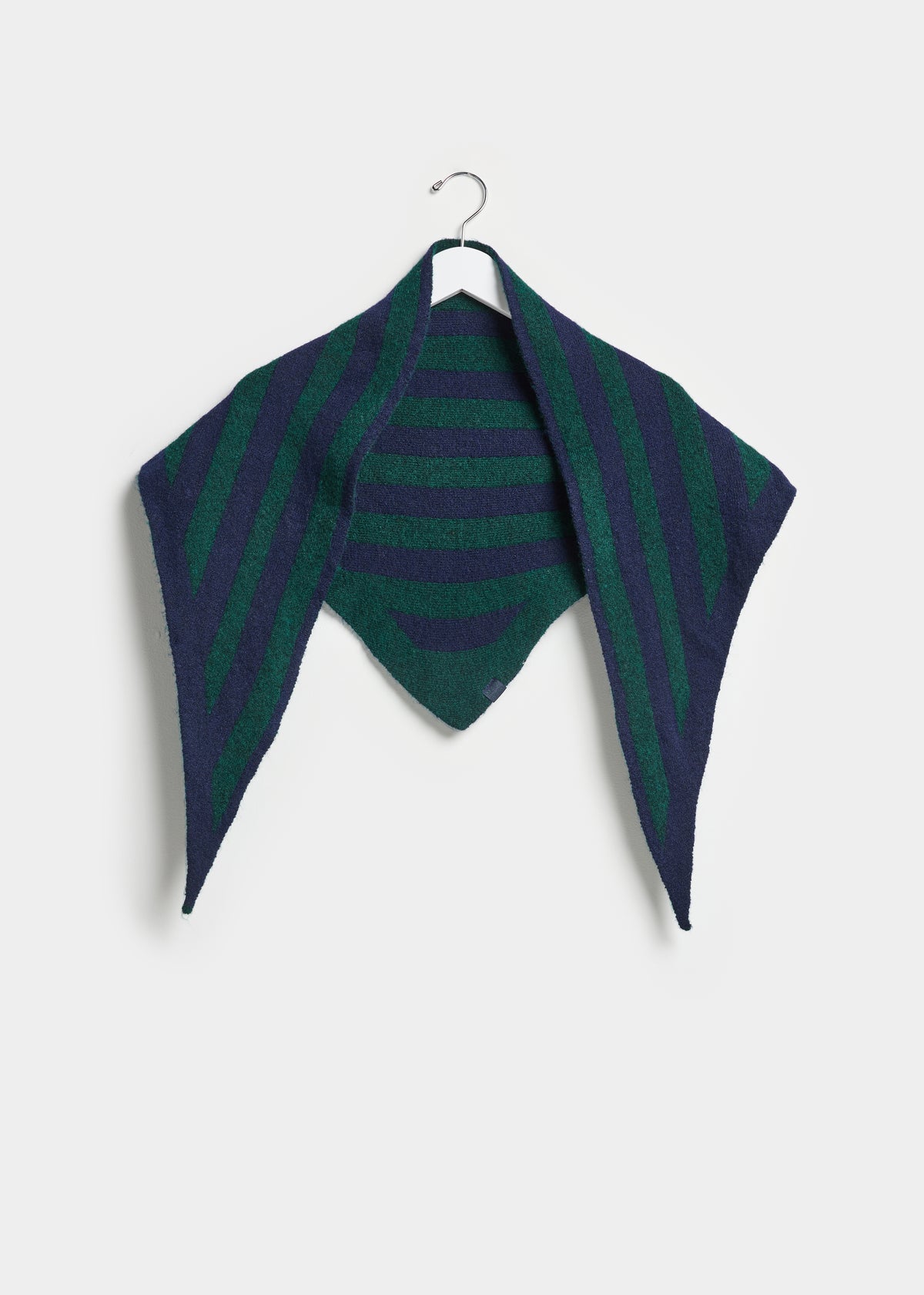 MAD HTR Triangle Scarf - Navy & Green