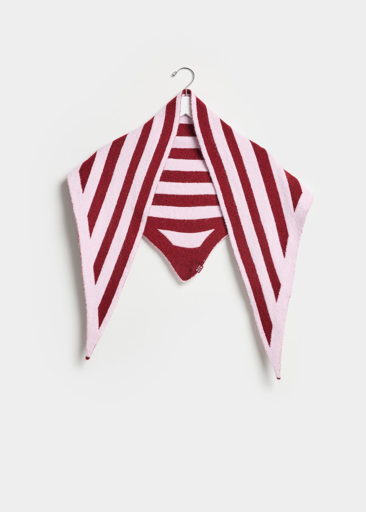 MAD HTR Triangle Scarf - Burgundy & Pink
