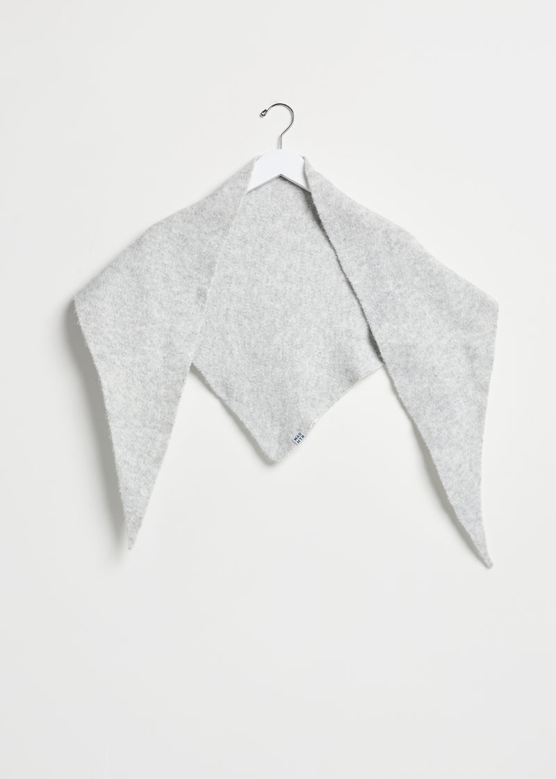 MAD HTR Triangle Scarf - Heather Grey