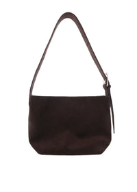 Freya Suede Shoulder Bag - Dark Cacao