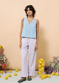 Colza Striped Vest - Bleu Clair
