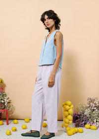 Colza Striped Vest - Bleu Clair