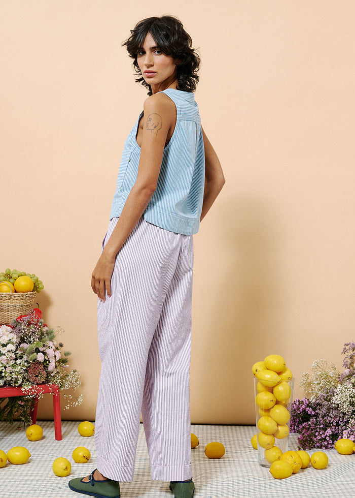 Colza Striped Vest - Bleu Clair