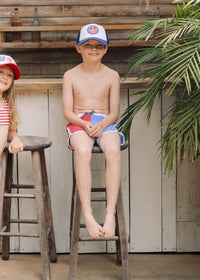 Scallop Boardshort - True Red
