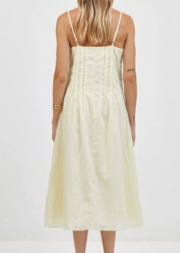 Madine Sleeveless Midi Dress - Pastel Yellow