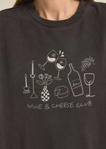 Wine Club Sunday Sweatshirt - Black Sand