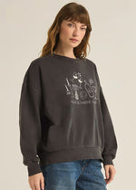 Wine Club Sunday Sweatshirt - Black Sand