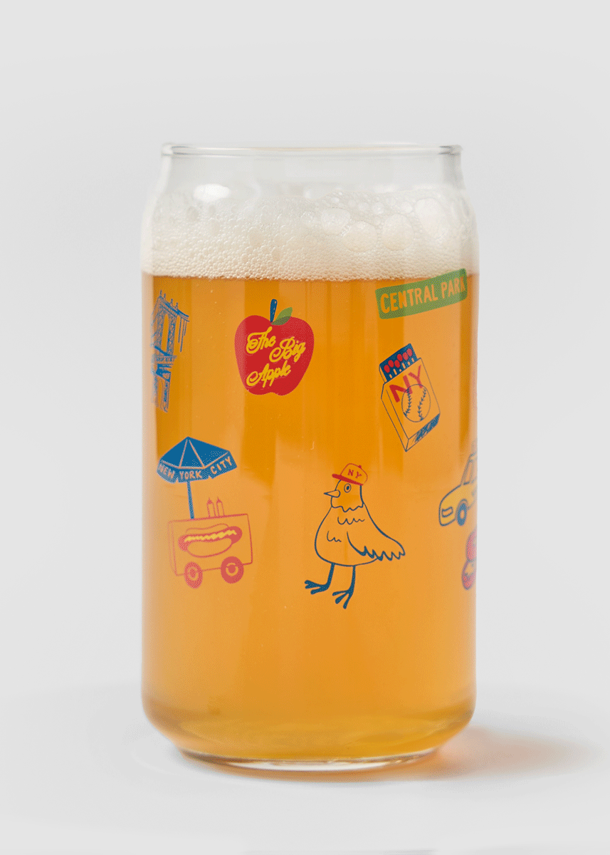 New York City Icons Can Glass
