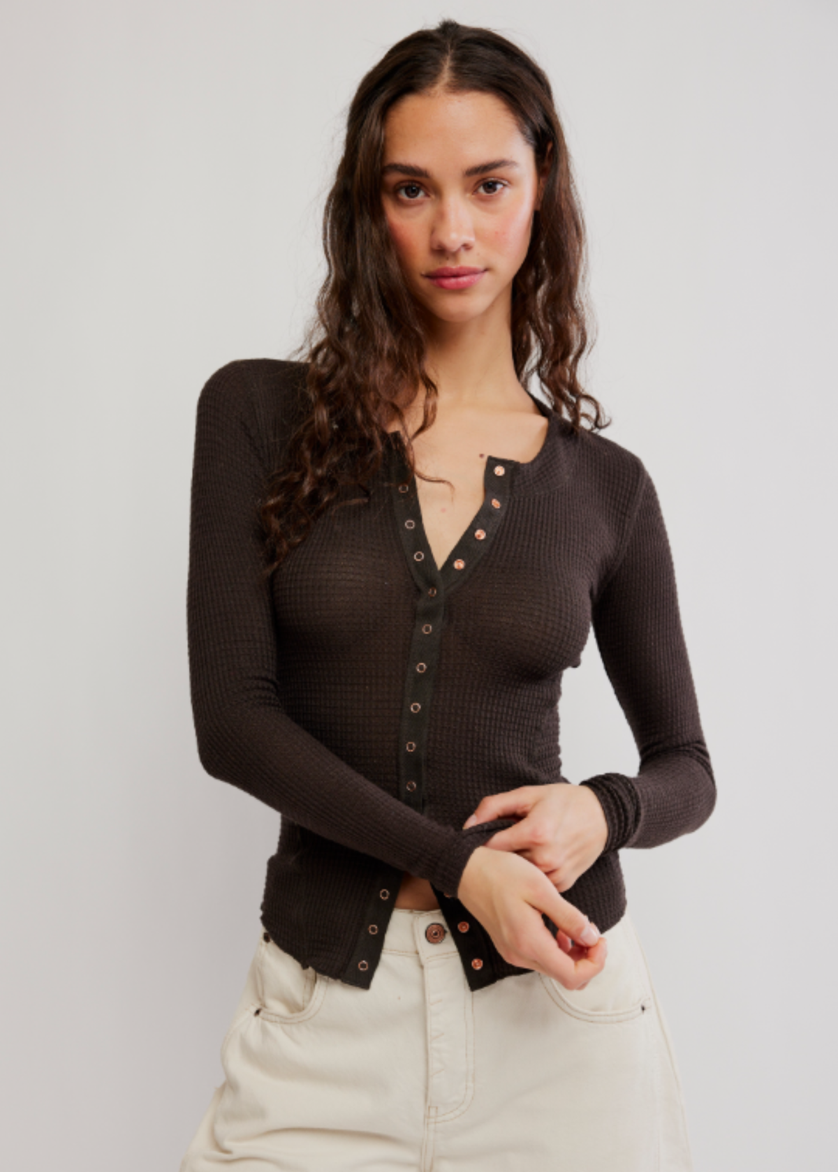 Going Places Knit Top - Deep Fudge