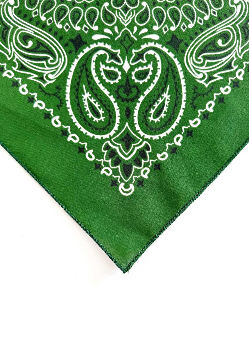 Embroidered Bandana - Hunter Paisley