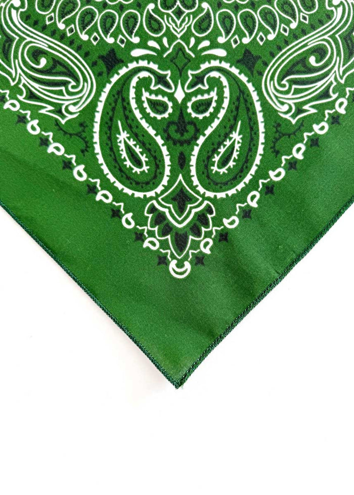 Embroidered Bandana - Hunter Paisley