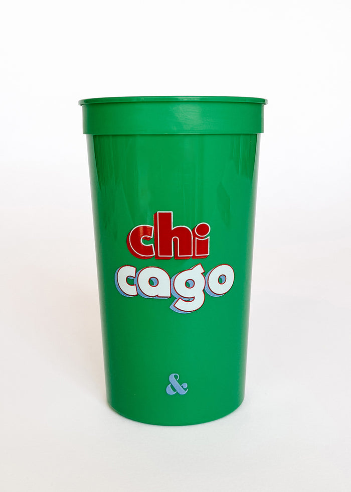 Chicago Stacked Stadium Cup - Green