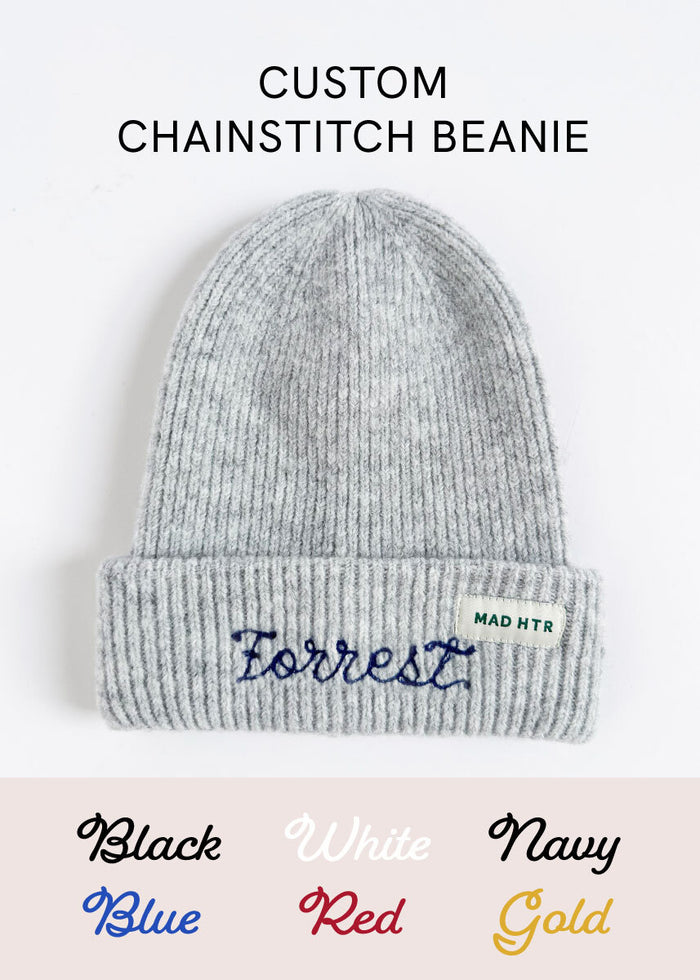 Toddler Mad Hatter Ribbed Knit Beanie - Heather Grey