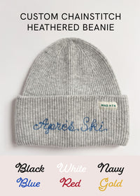 Adult Mad Hatter Ribbed Knit Beanie - Heather Taupe