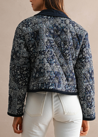 Hollie Quilted Paisley Jacket - Navy