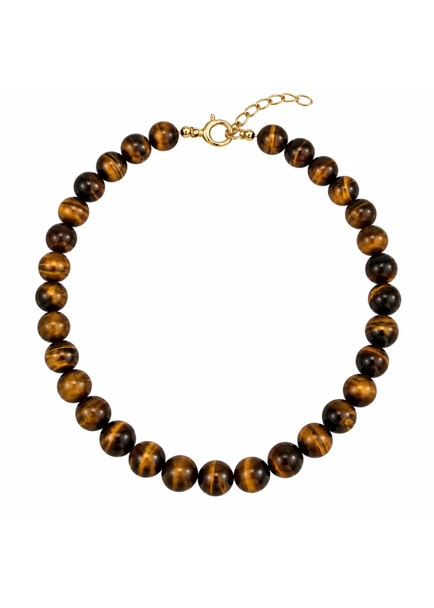 Fall Lucia Gemstone Necklace - Brown Tigers Eye