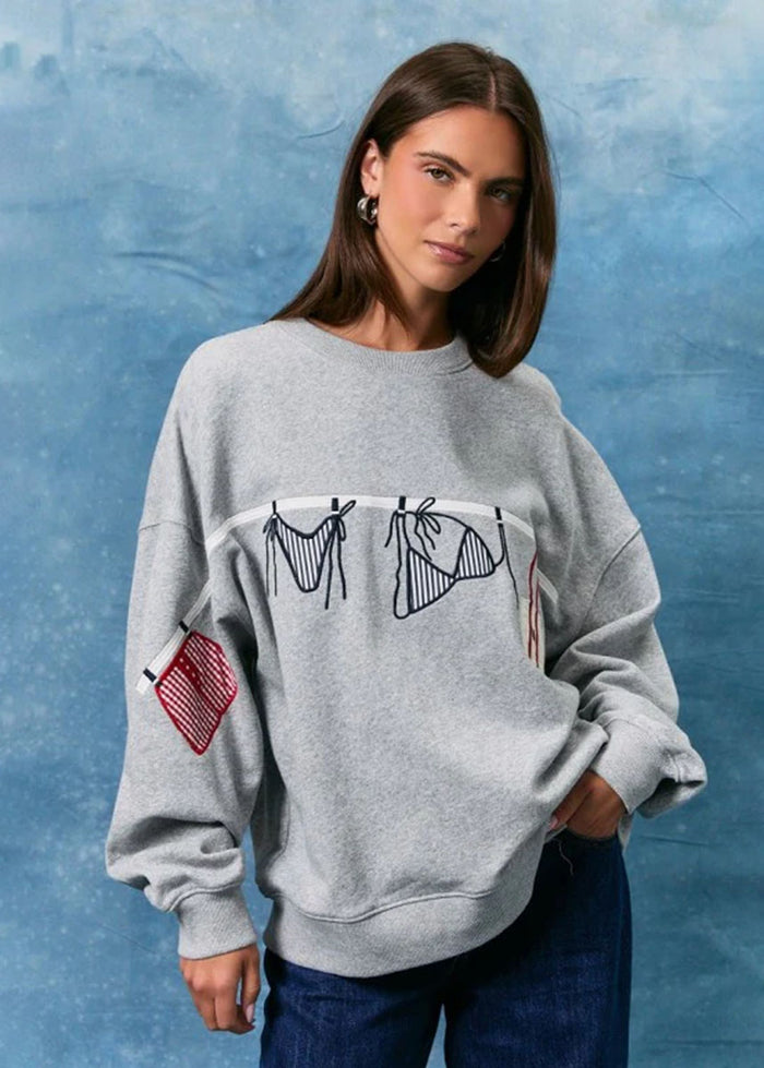 Rosemary Sweater Top - Heather Grey