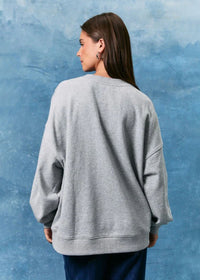 Rosemary Sweater Top - Heather Grey