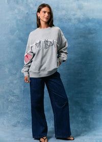 Rosemary Sweater Top - Heather Grey