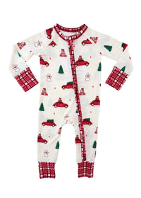 Red Holly Jolly Cruisers Zipper Romper