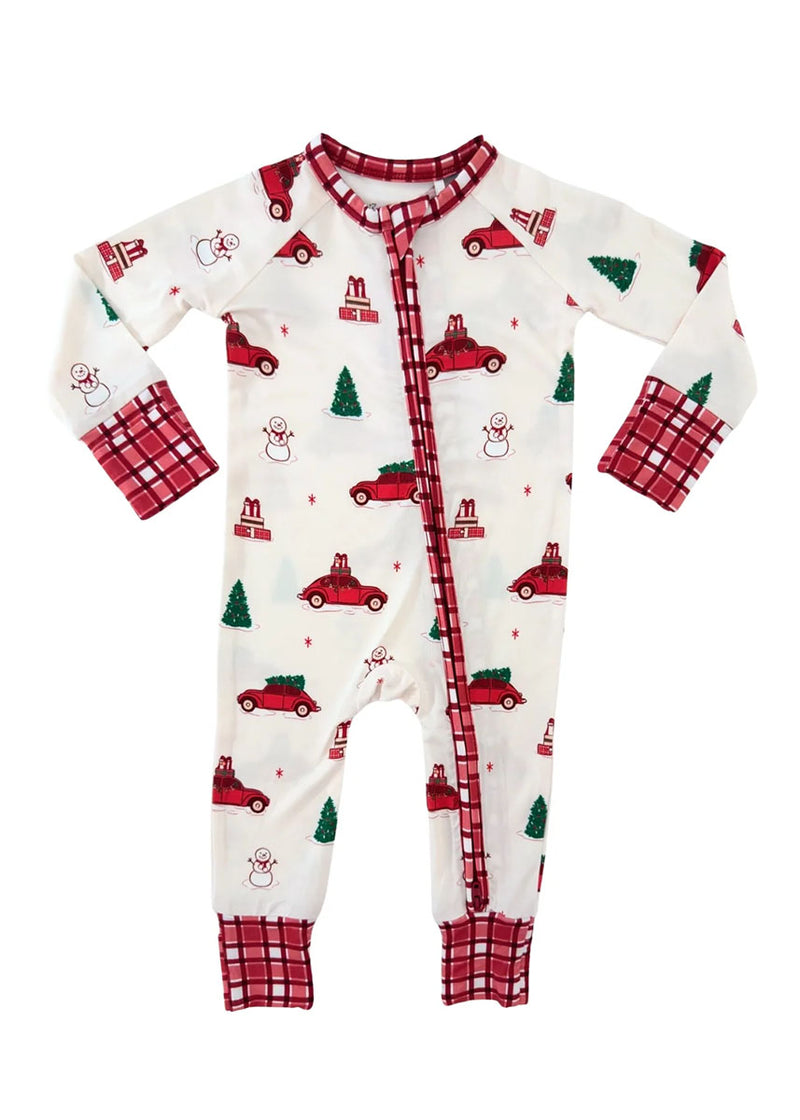 Red Holly Jolly Cruisers Zipper Romper