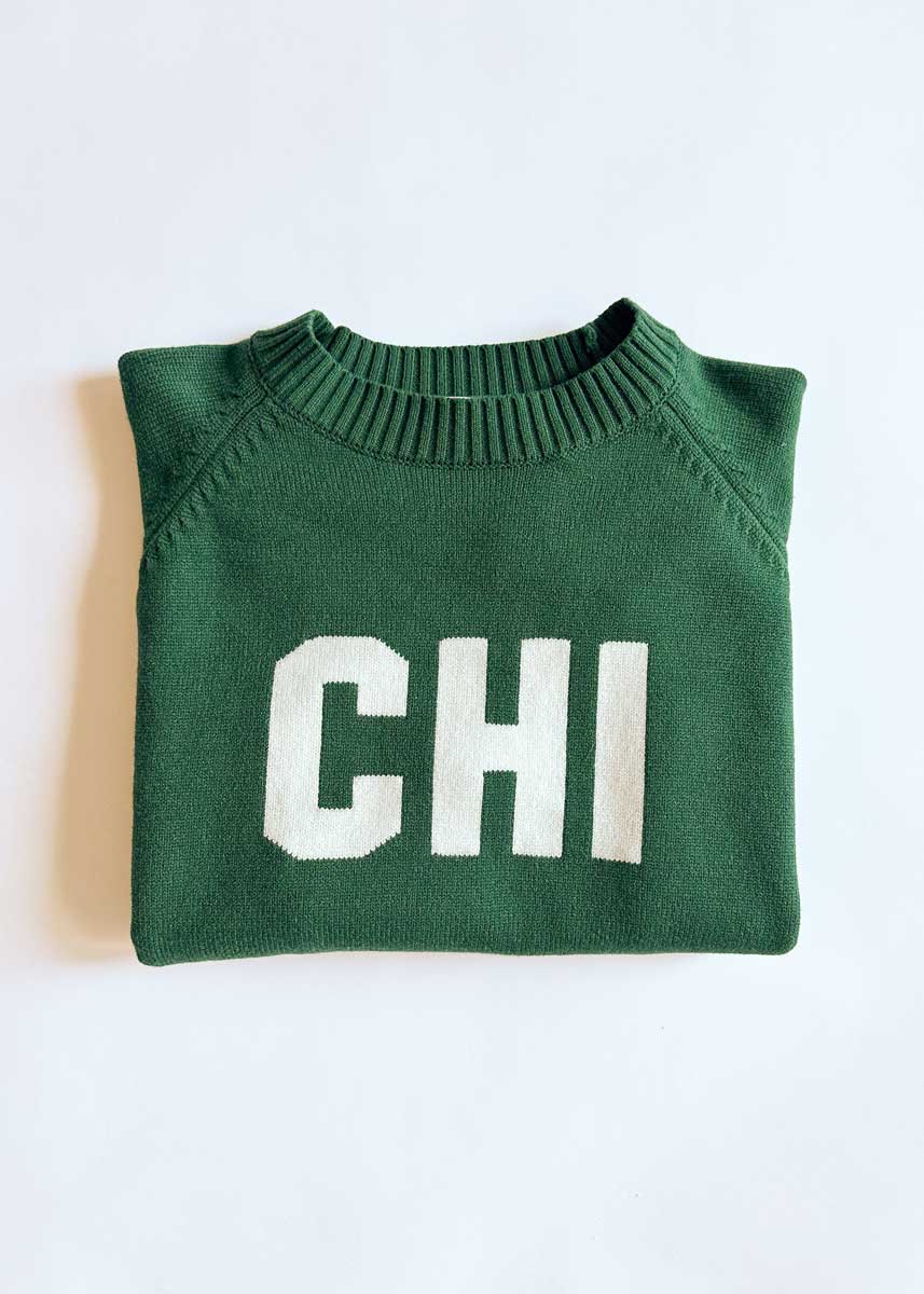 Chi Crop Sweater - Green