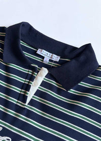 Chicago Script Striped Polo Shirt