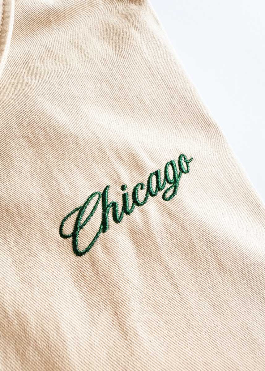 Chicago Varsity Double Stripe Jacket - Green