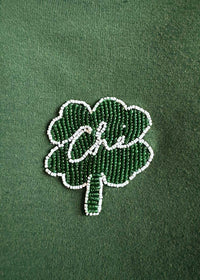 Chi Clover Beaded Baby Tee