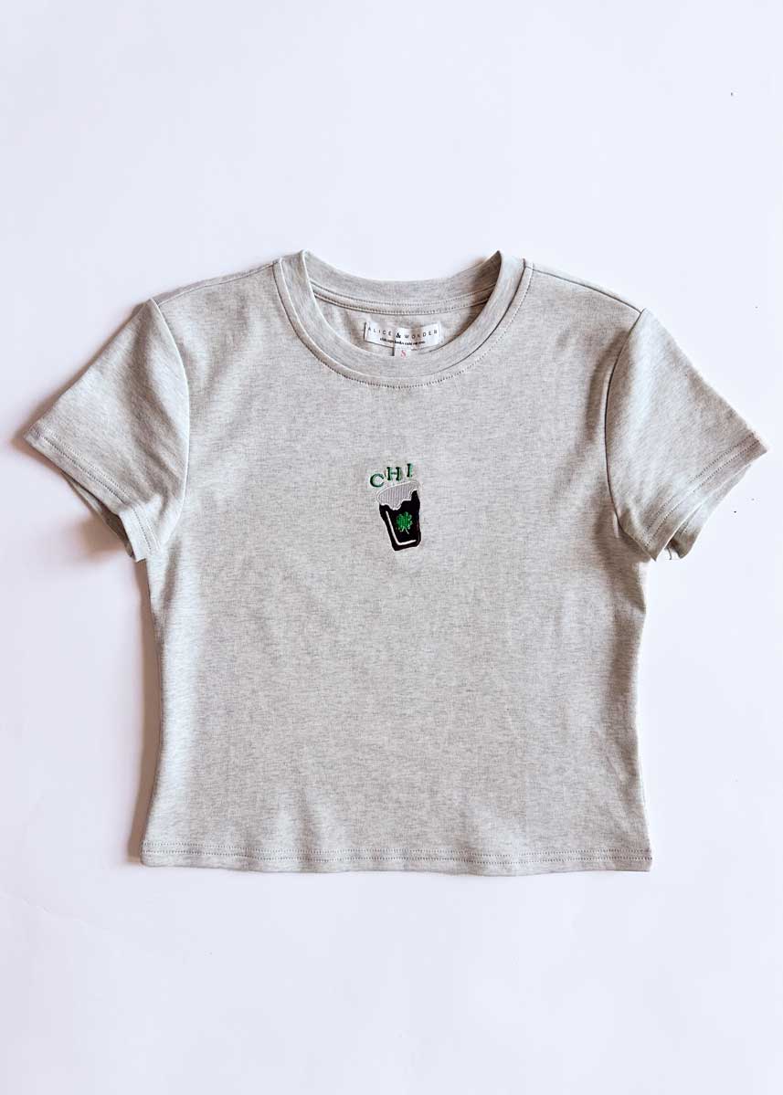 Chi Beer Embroidered Baby Tee