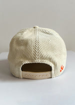 Chicago Forever Wide Whale Cord Hat - Cream & Orange