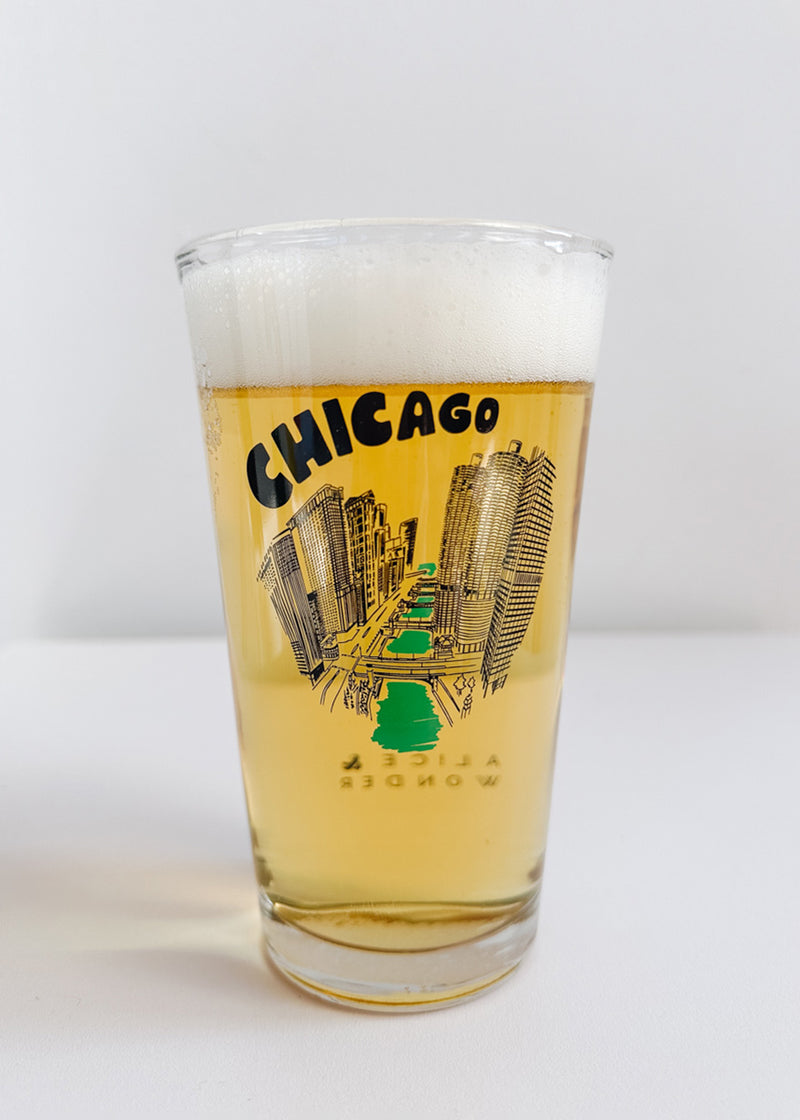 Chicago River Pint Glass