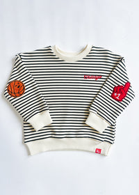 Chicago Basketball Striped Patch Sweatshirt