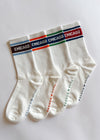 Chicago Triple Stripe Long Crew Sock - Navy & Green