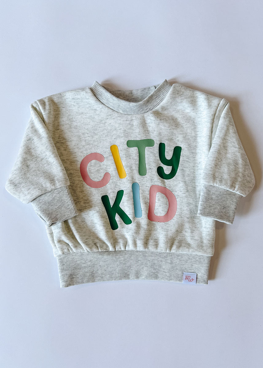 City Kid Sweatshirt - Ash Grey Multi