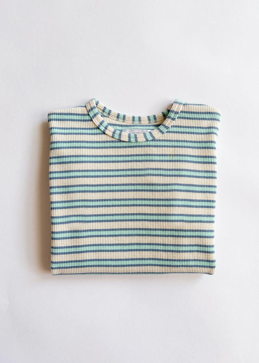 Waffle Striped Oversized Set - Blue Multi